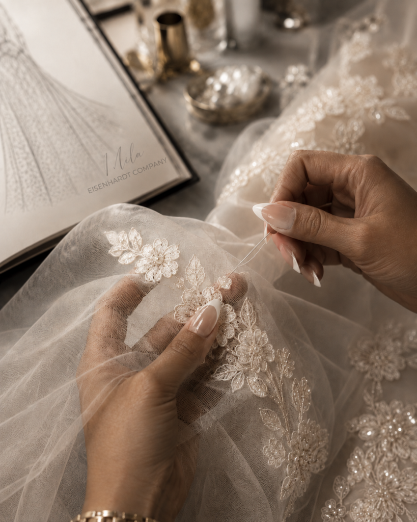 Individuelle Brautkleid Details bei Coco Couture in Buxtehude